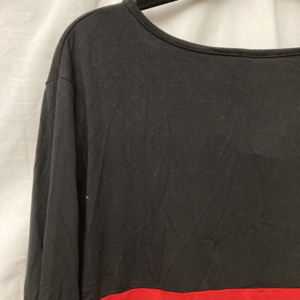 NWT Hemish USA Black, Red & Lepard Long Sleeve Top w/Sequin Pocket - SZ 1XL - Picture 7 of 12